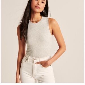 grey abercrombie body suit soft a&f collection - size small
